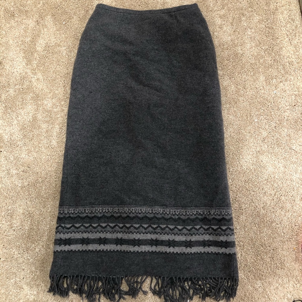 EUC Talbots A-line wool skirt long Size 6